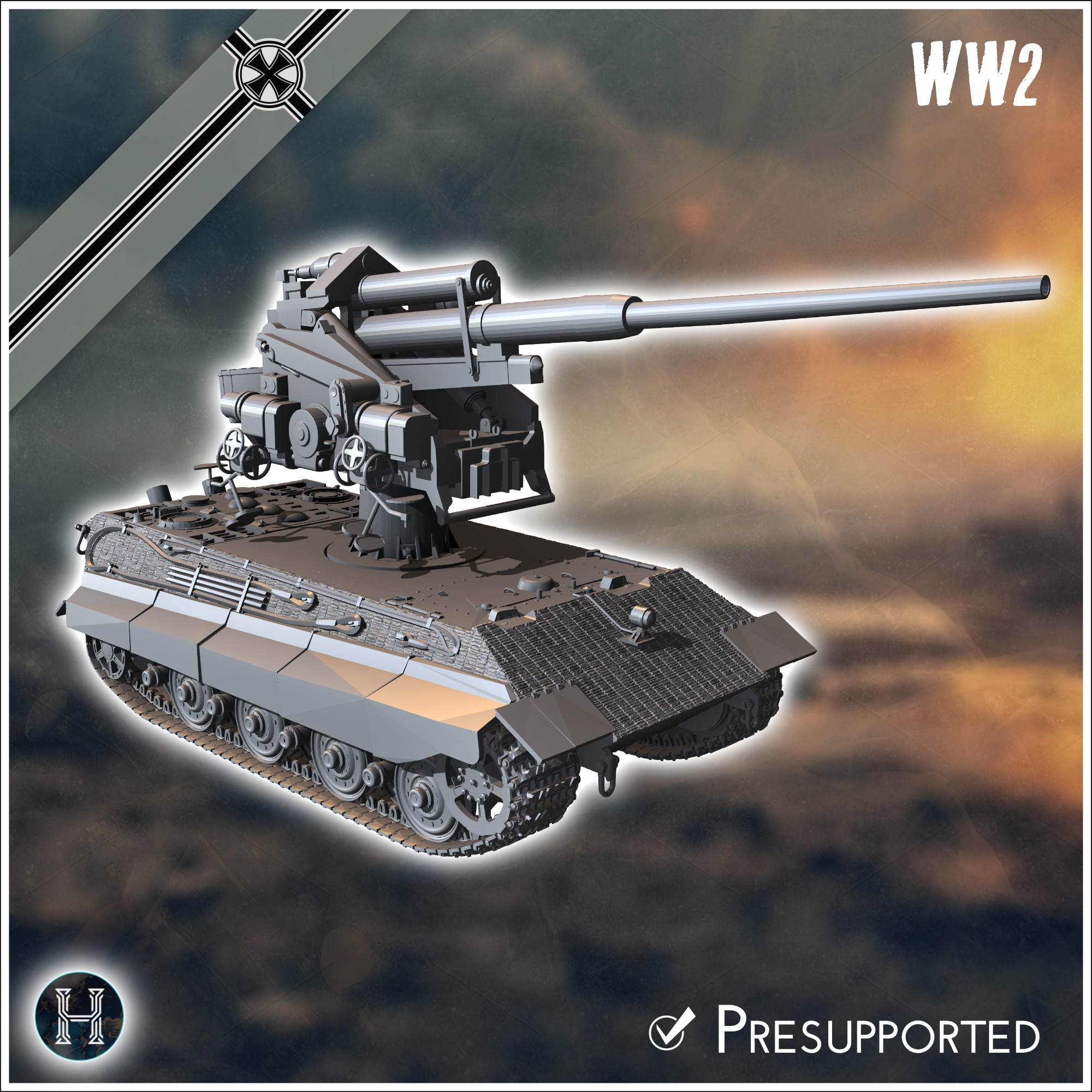E-75 128mm Flak 40 Entwicklung - Germany Eastern Western Front Normandy Stalingrad Berlin Bulge WWII